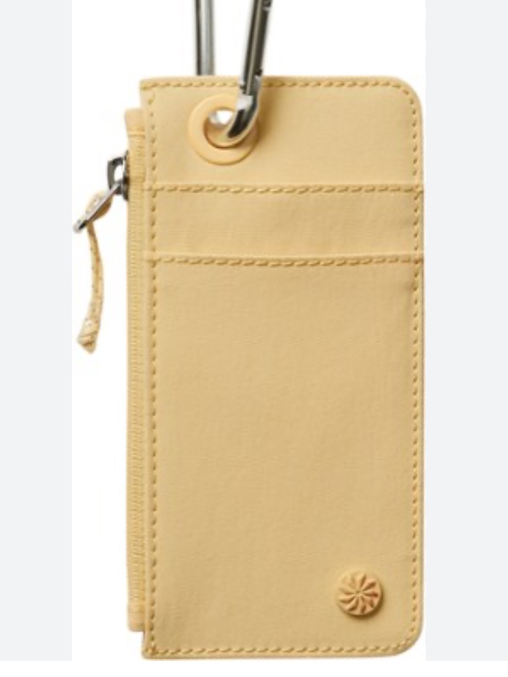 Athleta coffee run wallet in butter yellow